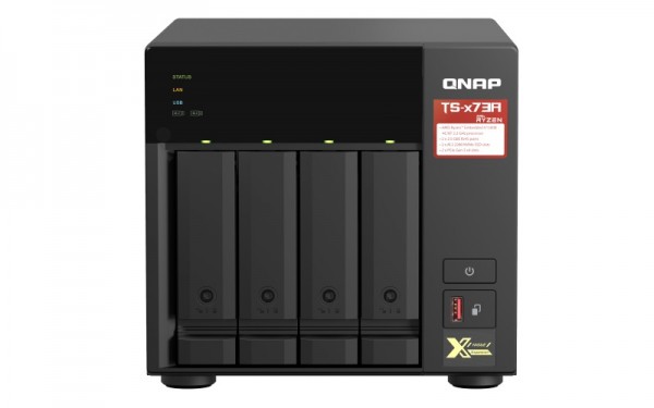 QNAP TS-473A-32G QNAP RAM 4-Bay 32TB Bundle mit 4x 8TB Red Pro WD8003FFBX