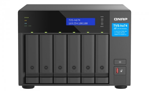 Qnap TVS-h674-i3-32G 6-Bay 40TB Bundle mit 4x 10TB Red Pro WD102KFBX