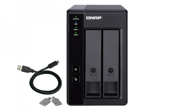 Qnap TR-002 2-Bay 16TB Bundle mit 2x 8TB HDs