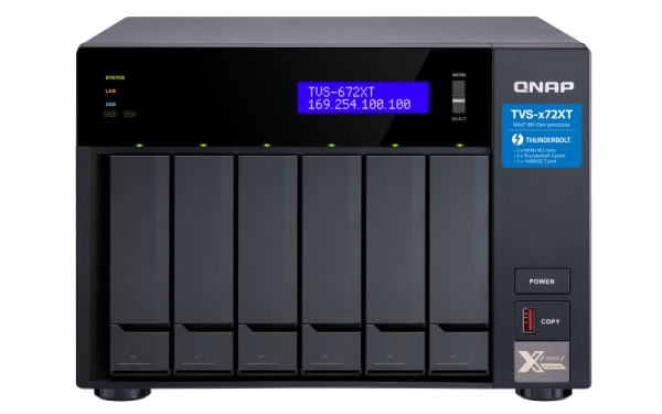 QNAP TVS-672XT-i3-8G 6-Bay 60TB Bundle mit 6x 10TB IronWolf Pro ST10000NE000