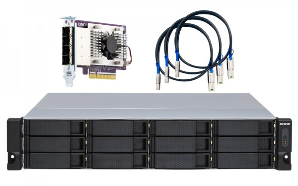 Qnap Erweiterungseinheit TL-R1200S-RP 12-Bay 48TB Bundle mit 12x 4TB Ultrastar