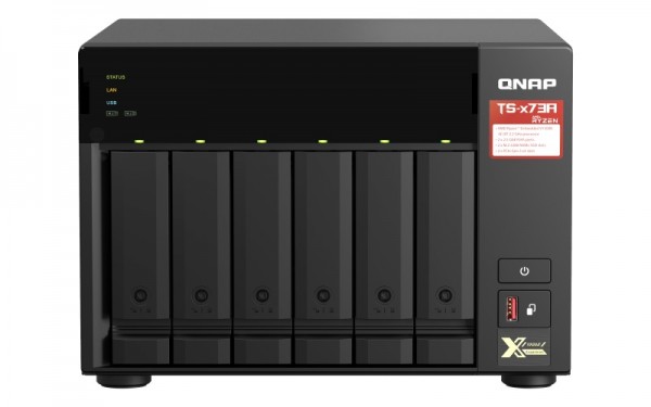 QNAP TS-673A-8G 6-Bay 24TB Bundle mit 3x 8TB Red Plus WD80EFZZ
