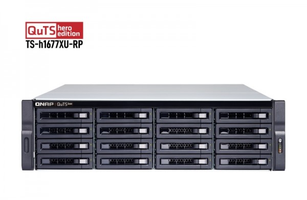 QNAP TS-h1677XU-RP-3700X-32G 16-Bay 128TB Bundle mit 16x 8TB Ultrastar