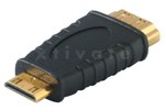 Adapter, HDMI-A-Kupplung auf HDMI-C-Stecker, vergoldete Kontakte