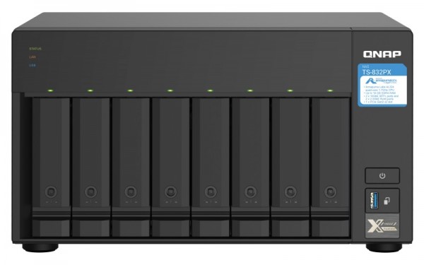 QNAP TS-832PX-16G Qnap RAM 8-Bay 12TB Bundle mit 1x 12TB Red Plus WD120EFBX