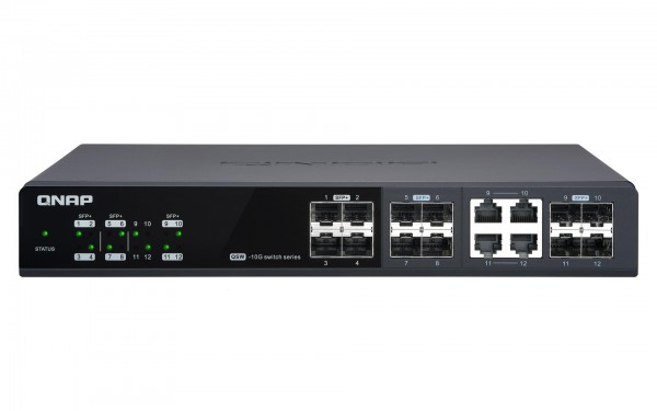 QNAP Switch QSW-M1204-4C - managed - 8 x 10 Gigabit SFP+ + 4 x combo 10Gbit