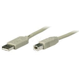 Neuware 1x USB Kabel 2.0 A Stecker auf USB B Stecker 5m USB2AB5 grau 